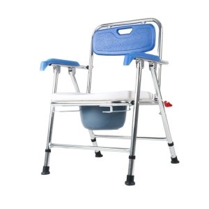 Folding Adjusting Steel Commode Chair for Elderly and Disabled Wheelchair Commode Shower Chair