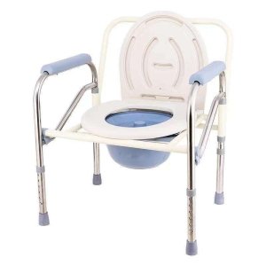 Factory Directly Sale Folding Commode Chair Wheelchair Commode Shower Chair Lightweight Potty Chair for Old People
